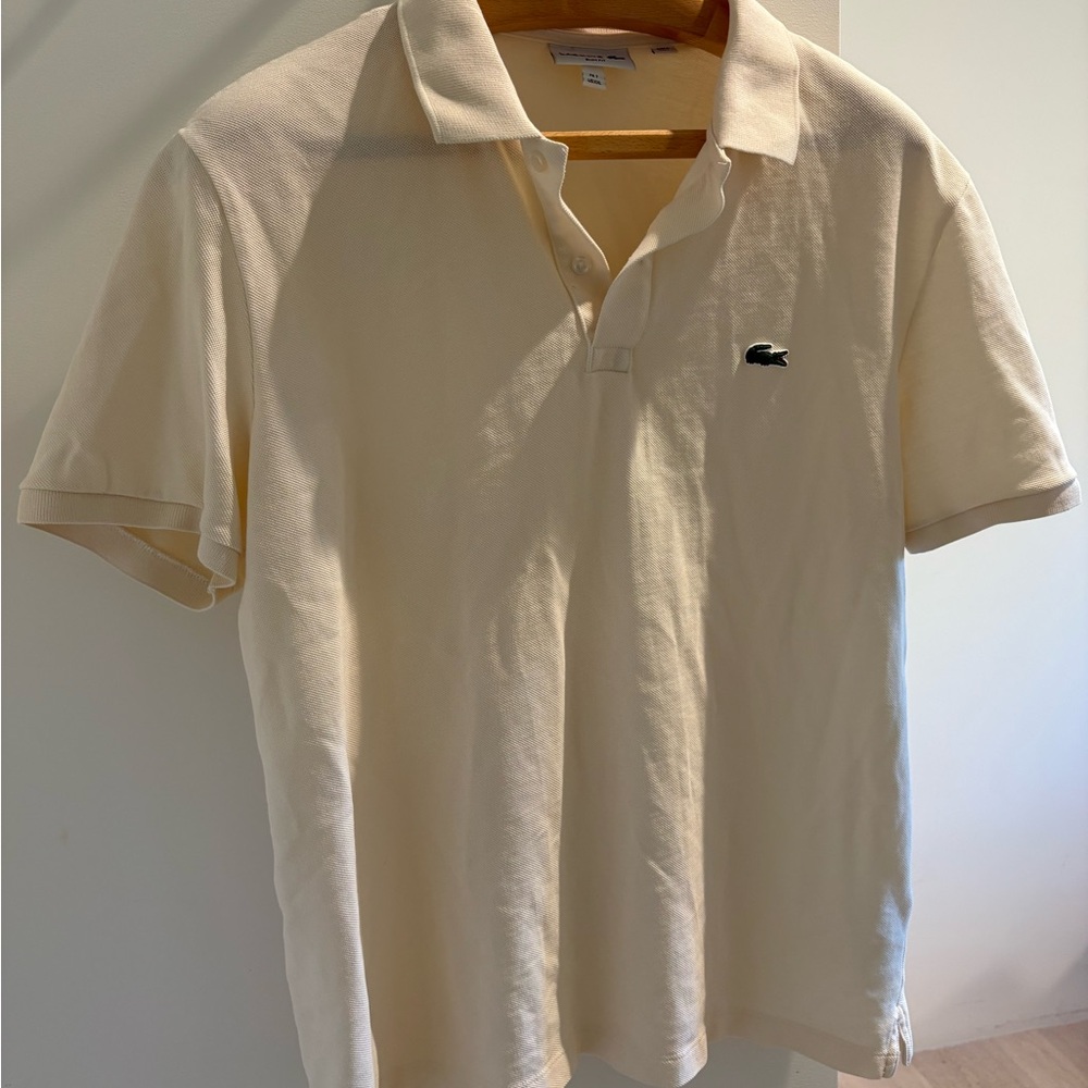 Lacoste Cream Polo Shirt